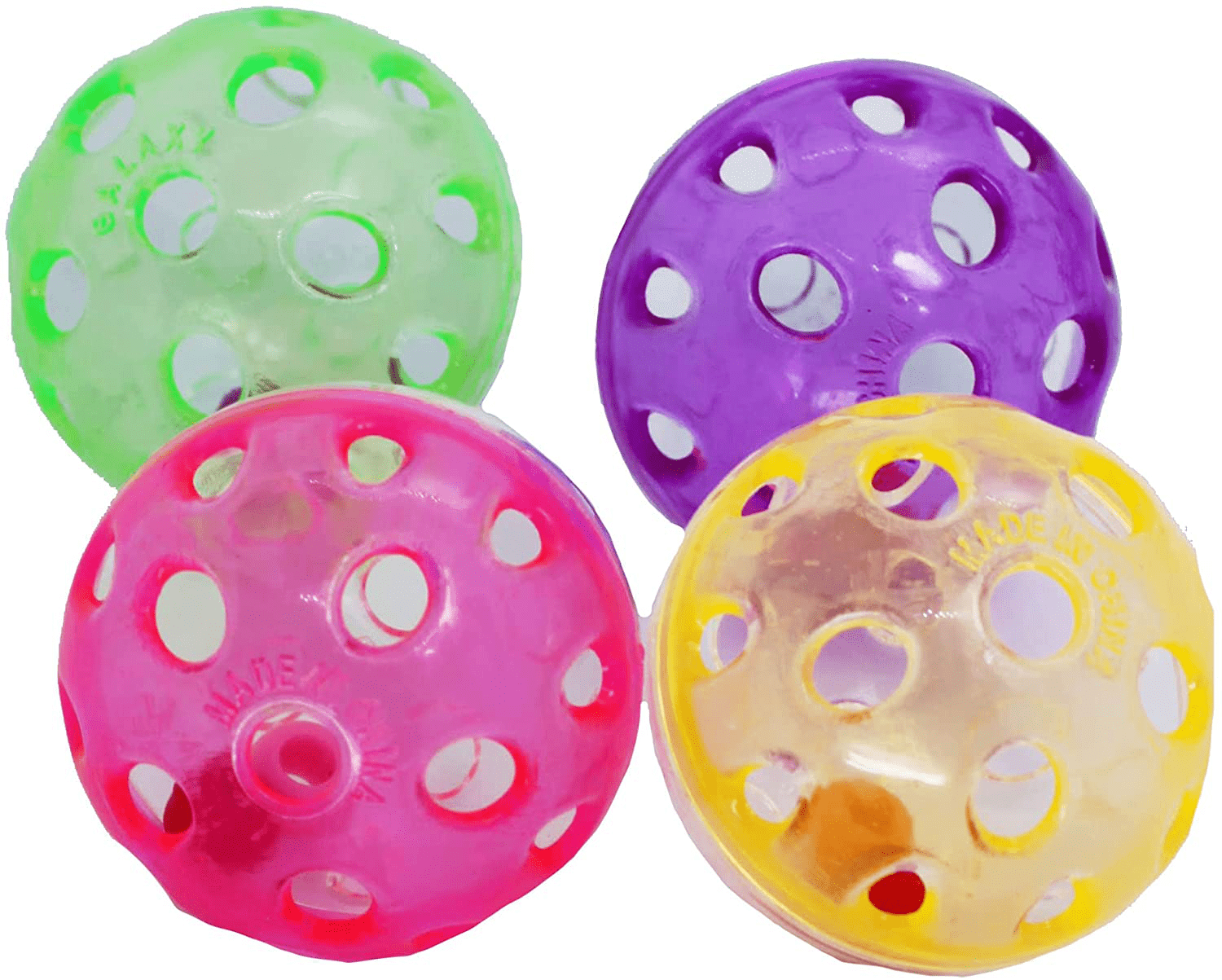 35036 Pk4 Jingle Balls Bonka Bird Toys Colorful Plastic Durable Parrot, Parrotlet, Budgie, Quaker, Cockatiel, Parakeet, Cat, Kitten, and Similer. Animals & Pet Supplies > Pet Supplies > Bird Supplies > Bird Toys Bonka Bird Toys   