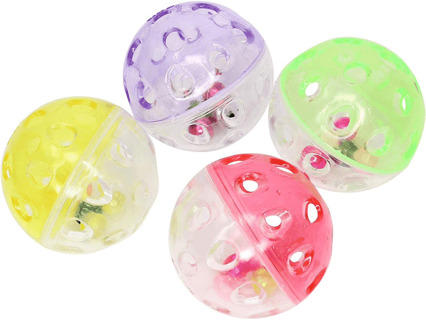 35036 Pk4 Jingle Balls Bonka Bird Toys Colorful Plastic Durable Parrot, Parrotlet, Budgie, Quaker, Cockatiel, Parakeet, Cat, Kitten, and Similer. Animals & Pet Supplies > Pet Supplies > Bird Supplies > Bird Toys Bonka Bird Toys   