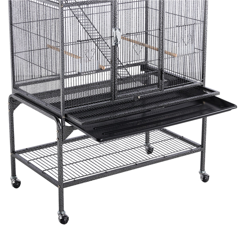 Extra Large Metal Rolling Pet or Bird Cage with Detachable Stand Animals & Pet Supplies > Pet Supplies > Bird Supplies > Bird Cages & Stands Easyfashion   