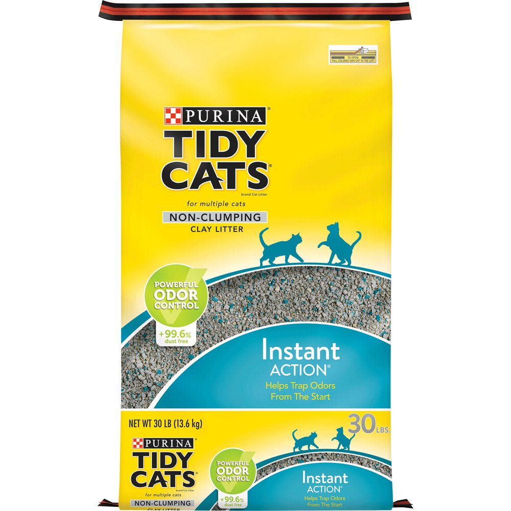 Purina Tidy Cats Non Clumping Cat Litter, Instant Action Low Tracking Cat Litter, 30 Lb. Bag Animals & Pet Supplies > Pet Supplies > Cat Supplies > Cat Litter Nestlé Purina PetCare Company   