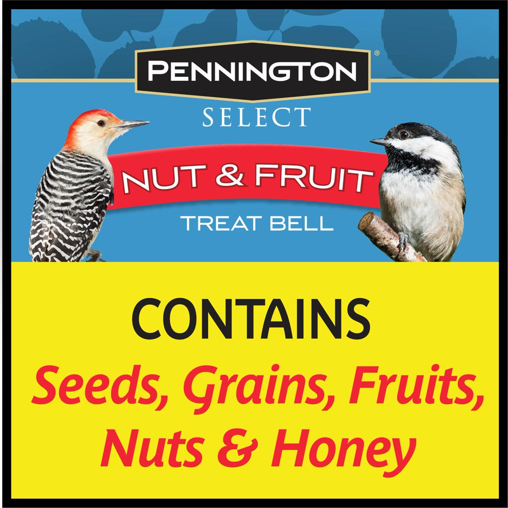 Pennington Nut and Fruit Treat Bell, Wild Bird Feed and Seed, 15 Oz Animals & Pet Supplies > Pet Supplies > Bird Supplies > Bird Treats Central Garden and Pet   