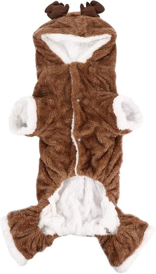 Hohopeti Party Thick Festival Dog Outfit Warm Reindeer Hooded Soft Pattern Holiday Sweaters for Small Clothes Hoodie Comfortable L Cats Dress Jumpsuits Elk Pet Size Costume Puppy Winter Animals & Pet Supplies > Pet Supplies > Dog Supplies > Dog Apparel Hohopeti Coffee L 
