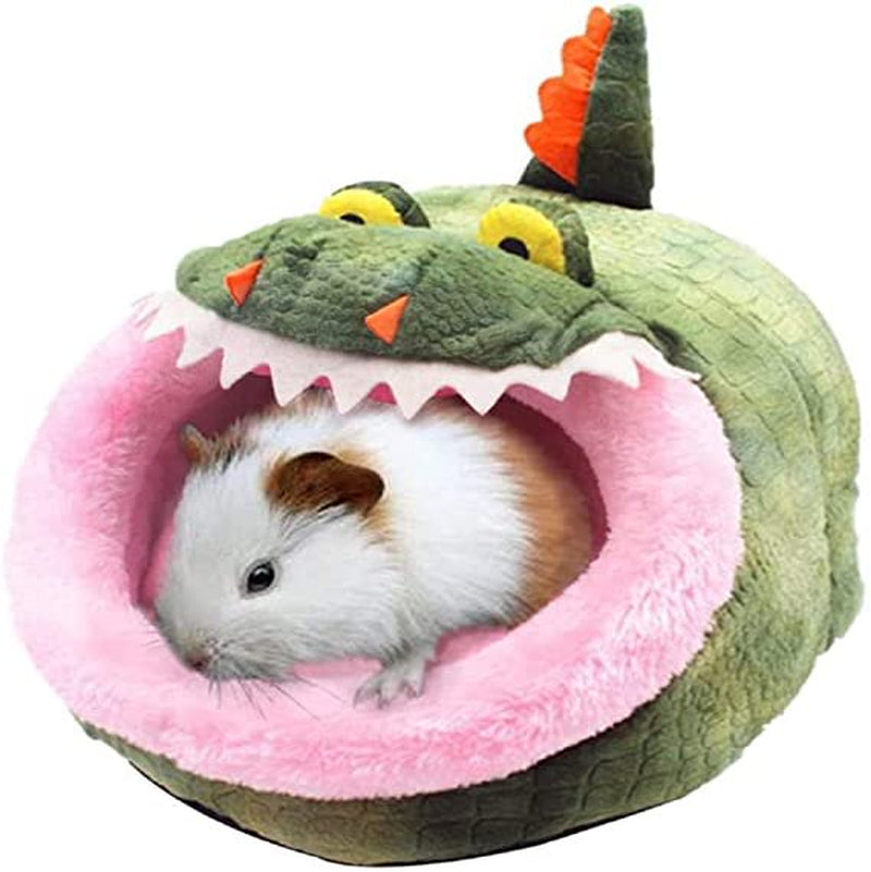 Pet Nest, Cute Cartoon Animal Shape Small Pet Bed Cage Accessories Habitat Nest for Hamster Hedgehog Guinea Pig Animals & Pet Supplies > Pet Supplies > Small Animal Supplies > Small Animal Habitats & Cages Hirigin Crocodile Shape XL 