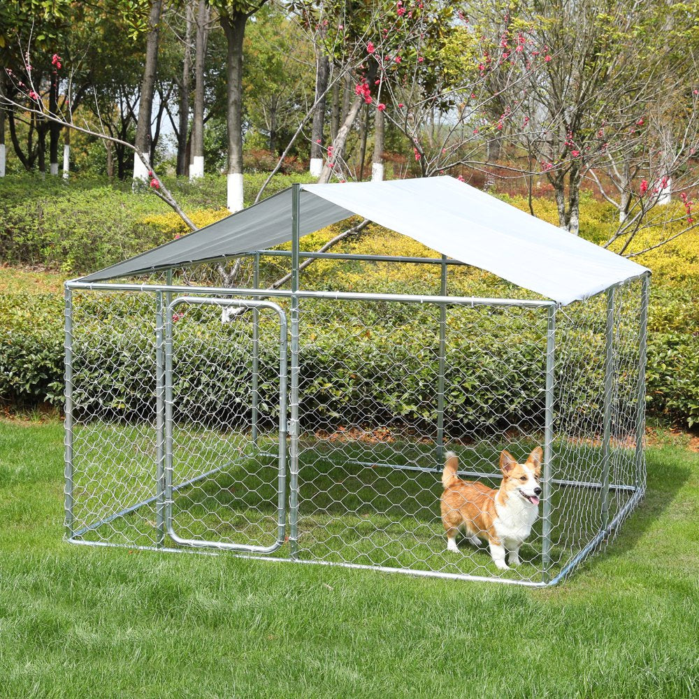 Outside Dog Kennels Playpen for Dogs Crate with Uv-Resistant Waterproof Cover Outdoor Dog Fence for Backyard Dog Run House Animals & Pet Supplies > Pet Supplies > Dog Supplies > Dog Kennels & Runs LVUYOYO   