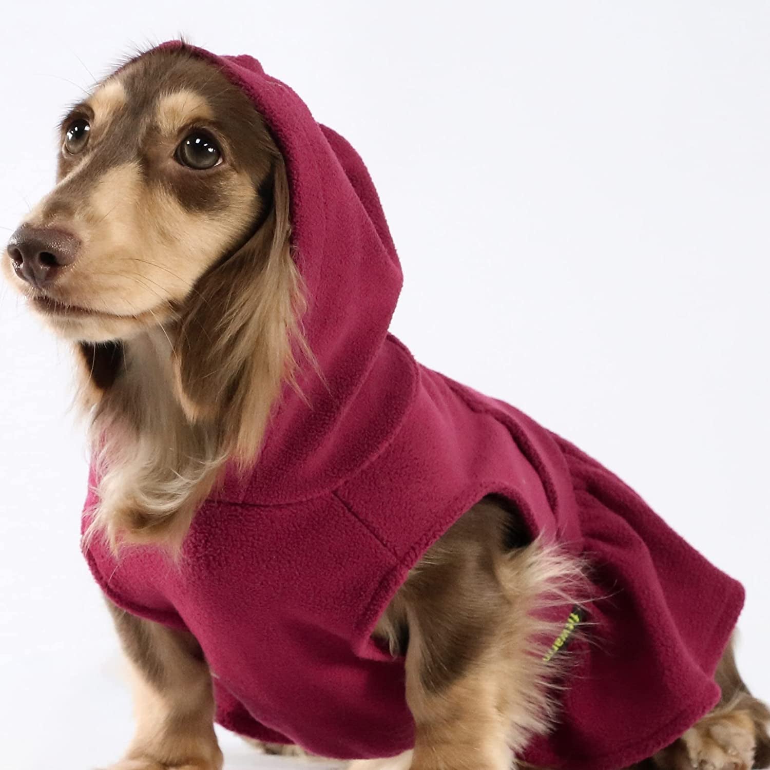 Fitwarm Fleece Dog Hoodie Dress, Vest Sweaters, Dog Clothes for Small Dogs Girl, Thermal Cat Apparel, Burgundy Red, Medium Animals & Pet Supplies > Pet Supplies > Dog Supplies > Dog Apparel Fitwarm   