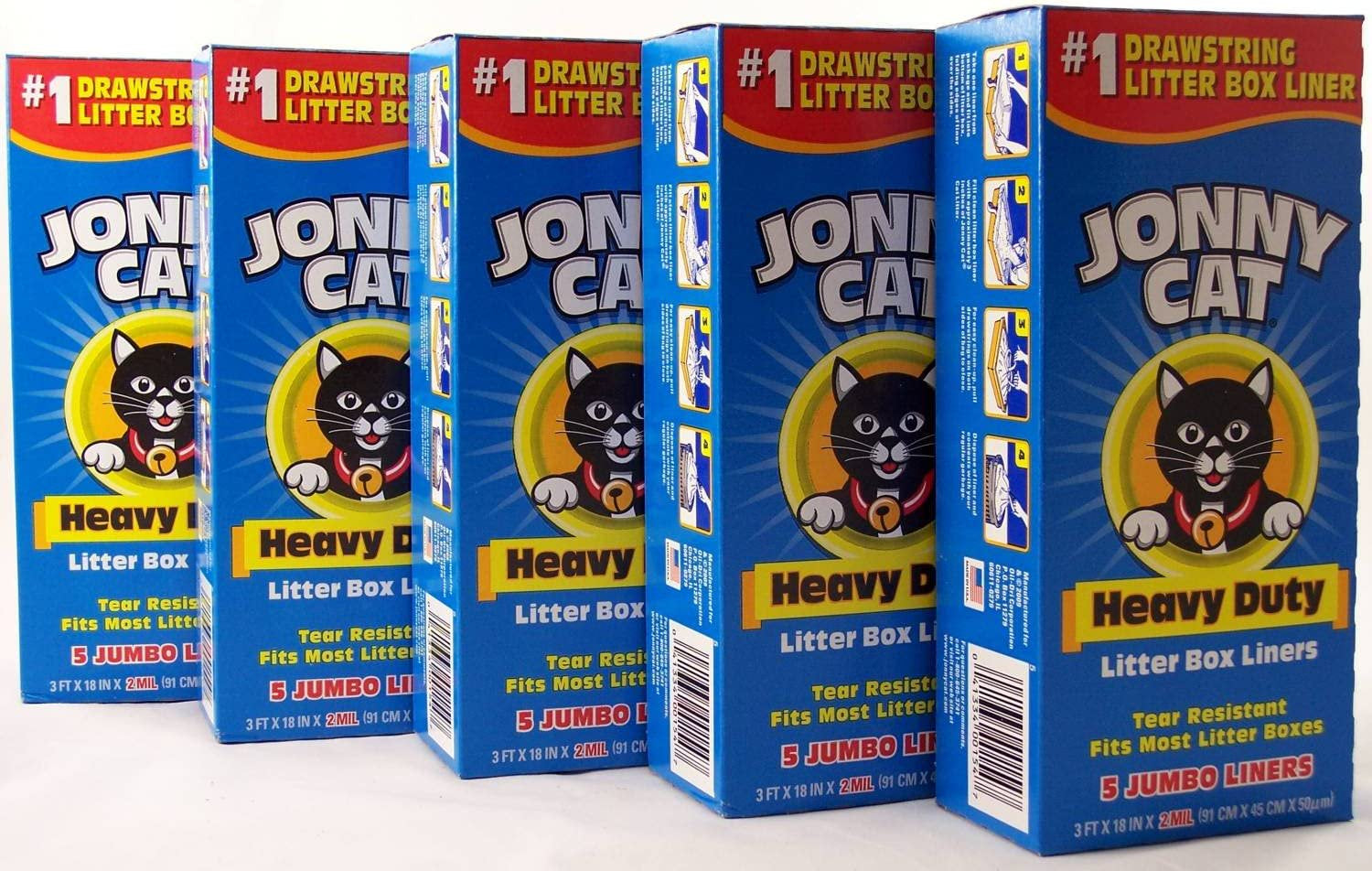 Jonny Cat Litter Box Liners, Heavy Duty, Jumbo 5 per Box (5 Pack/Boxes) Animals & Pet Supplies > Pet Supplies > Cat Supplies > Cat Litter Box Liners Jonny Cat   
