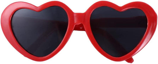 Pet Sunglasses Cute Pet Dog Sunglasses Cat Glasses Heart Sun Flower Glasses for Small Dogs Cat Accessories Photos Props Pets Party Decor(Red) Animals & Pet Supplies > Pet Supplies > Dog Supplies > Dog Apparel generic Red  