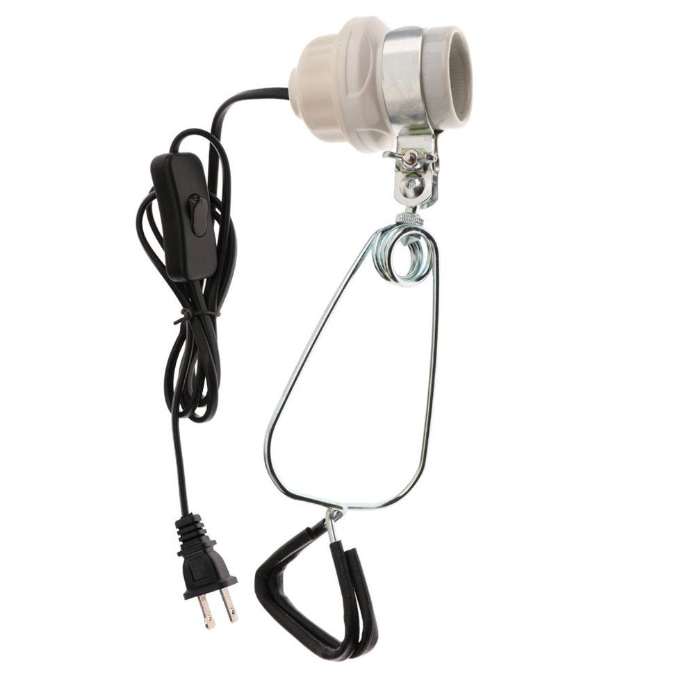 E27 UVA UVB Light Basking Lamp Pet Heating Bulb Holder Fixture Heating Light Lamp for Amphibians, Reptile Habitat Lighting, 110V US Plug
