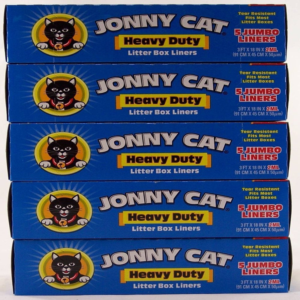 Jonny Cat, Cat Litter Box Liners with Drawstring, Jumbo, 5 Count, Pack of 5 Animals & Pet Supplies > Pet Supplies > Cat Supplies > Cat Litter Box Liners JONNY CAT   