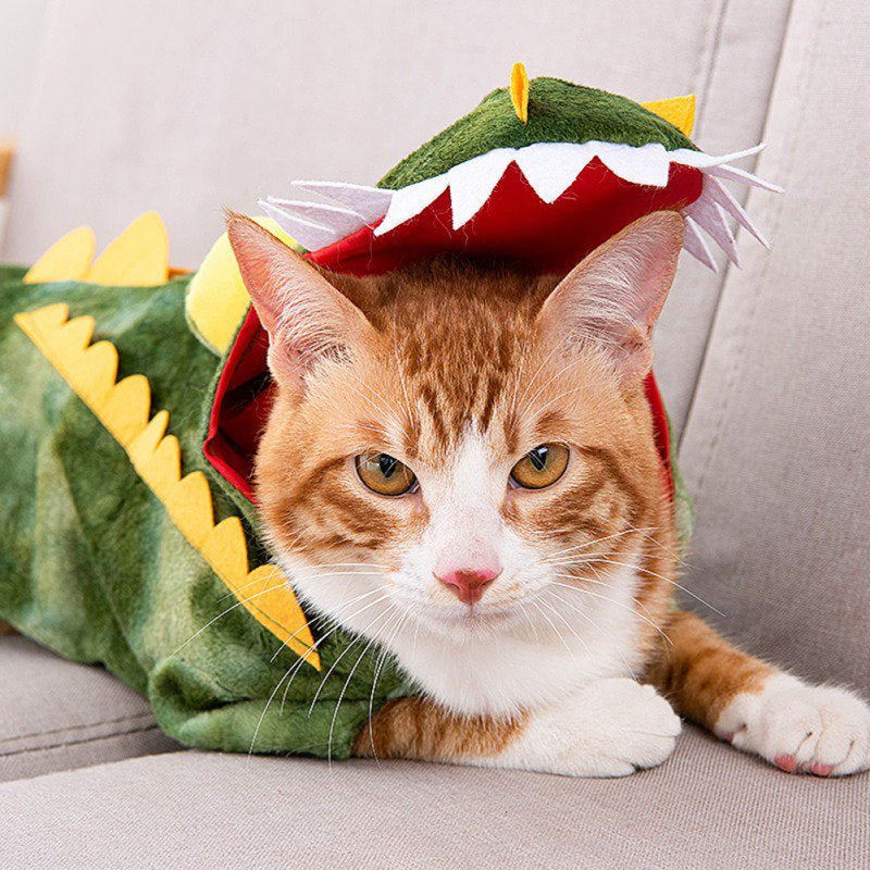 Funny Dog Crocodile Costumes, Pet Halloween Alligator Cosplay Dress, Adorable Cat Apparel Animal Warm Outfits Clothes Animals & Pet Supplies > Pet Supplies > Cat Supplies > Cat Apparel Praeter   