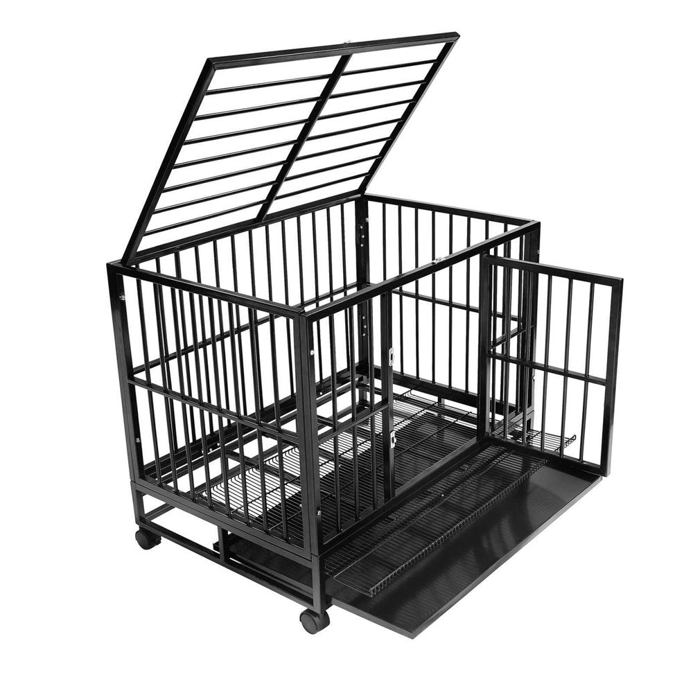 Smithbuilt Heavy Duty Dog Cage, Double Door, Large, 42"L Animals & Pet Supplies > Pet Supplies > Dog Supplies > Dog Kennels & Runs SmithBuilt   