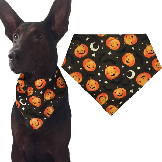 KZHAREEN Halloween Dog Bandana Triangle Bibs Scarf Accessories- Pumpkin Pattern Animals & Pet Supplies > Pet Supplies > Dog Supplies > Dog Apparel KZHAREEN pattern 3 Small 