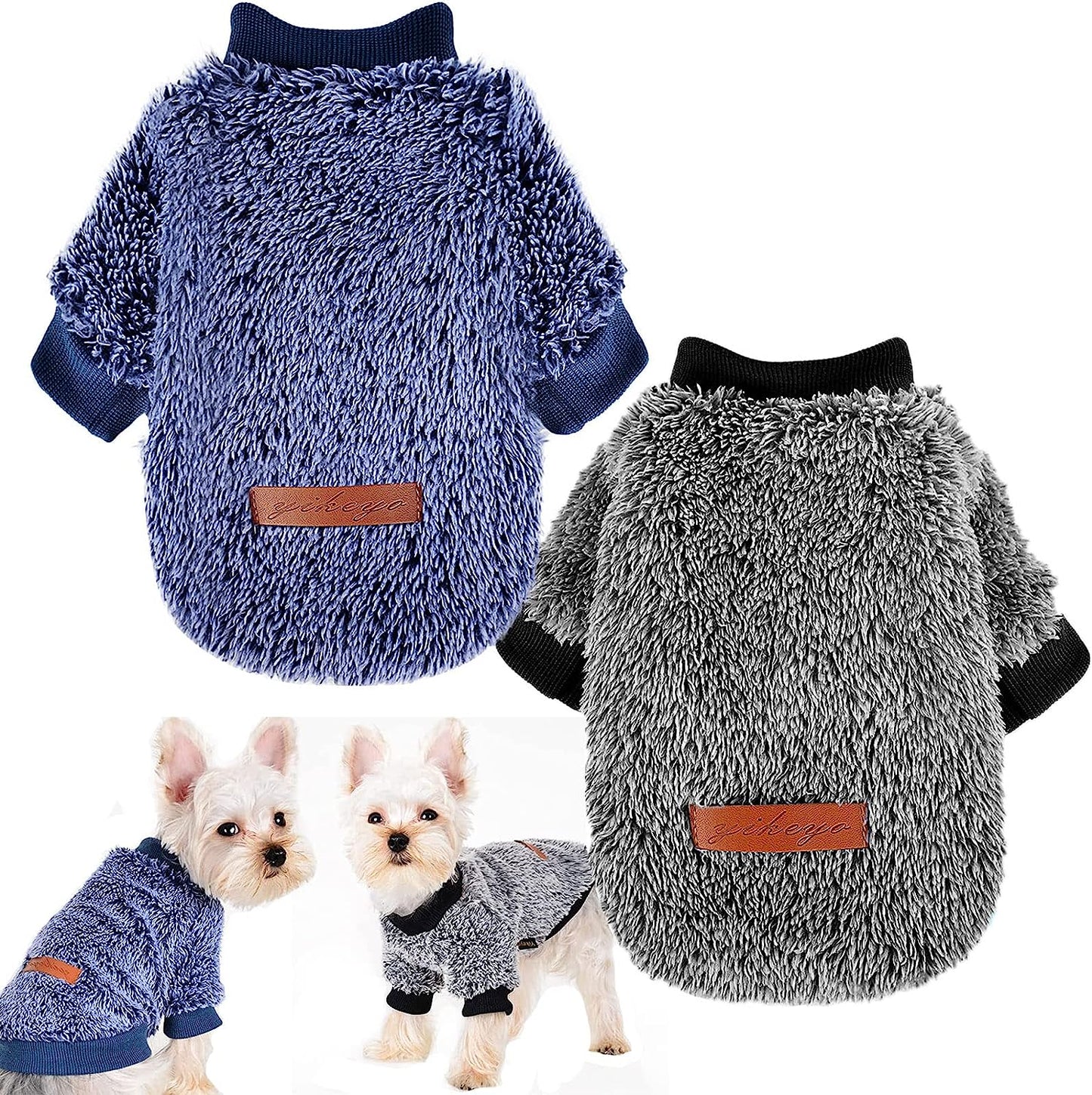 Chihuahua Dog Sweater Puppy Sweaters Cat Sweater XXS Dog Sweater XXS Pet Clothes Teacup Dog Clothes Doggie Sweaters for Small Dogs Tiny Puppy Sweater Extra Small Dog Sweater (Medium) Animals & Pet Supplies > Pet Supplies > Dog Supplies > Dog Apparel Sebaoyu blue,grey Large 