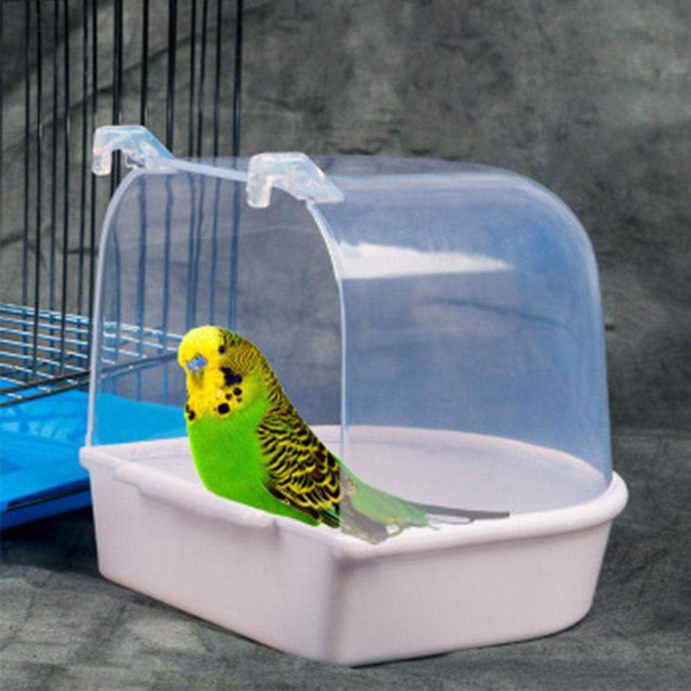 Cheers.Us Parrot Bath Box Bird Cage Accessory Supplies Bathing Tub Bath for Pet Brids Canary Budgies Parrot Animals & Pet Supplies > Pet Supplies > Bird Supplies > Bird Cage Accessories Cheers.US   