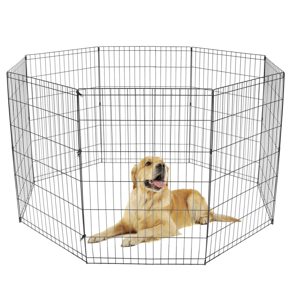 36" Pet Playpen 8 Panel Indoor & Outdoor Folding Metal Exercise Puppy Cat Fence Barrier Kennel Animals & Pet Supplies > Pet Supplies > Dog Supplies > Dog Kennels & Runs Segawe   