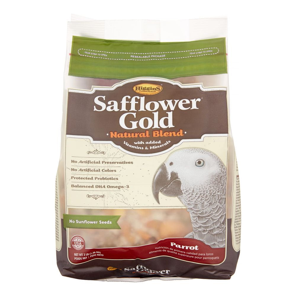 Higgins Safflower Gold Parrot Bird Food, 3 Lb Animals & Pet Supplies > Pet Supplies > Bird Supplies > Bird Food HIGGINS GROUP   