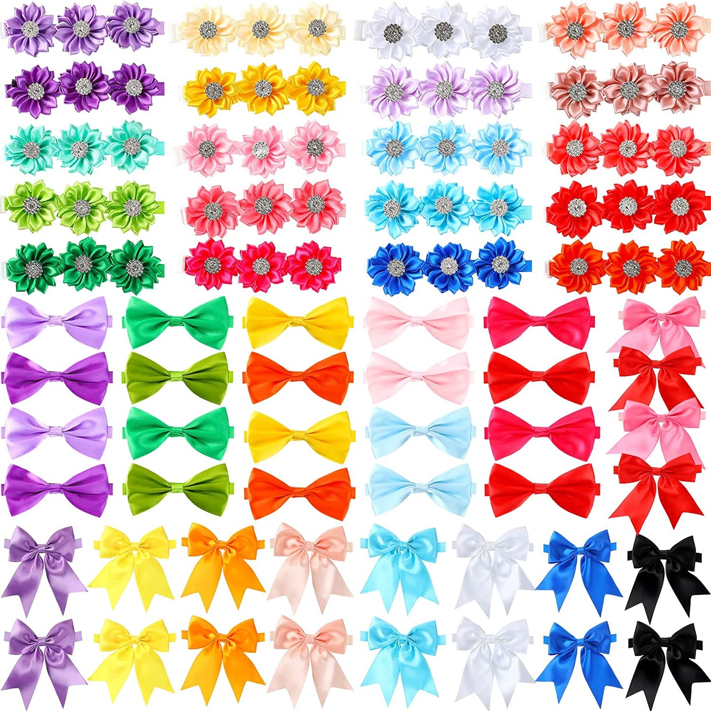 60 Pieces Dog Bow Ties for Dogs with Adjustable Collar Cats Bow Ties Ties Dog Bowtie Grooming Neck Puppy Pet Supplies Collars for Small Medium Pet Dogs Puppy Cats Wedding Birthday Gift Party Animals & Pet Supplies > Pet Supplies > Dog Supplies > Dog Apparel Jexine   