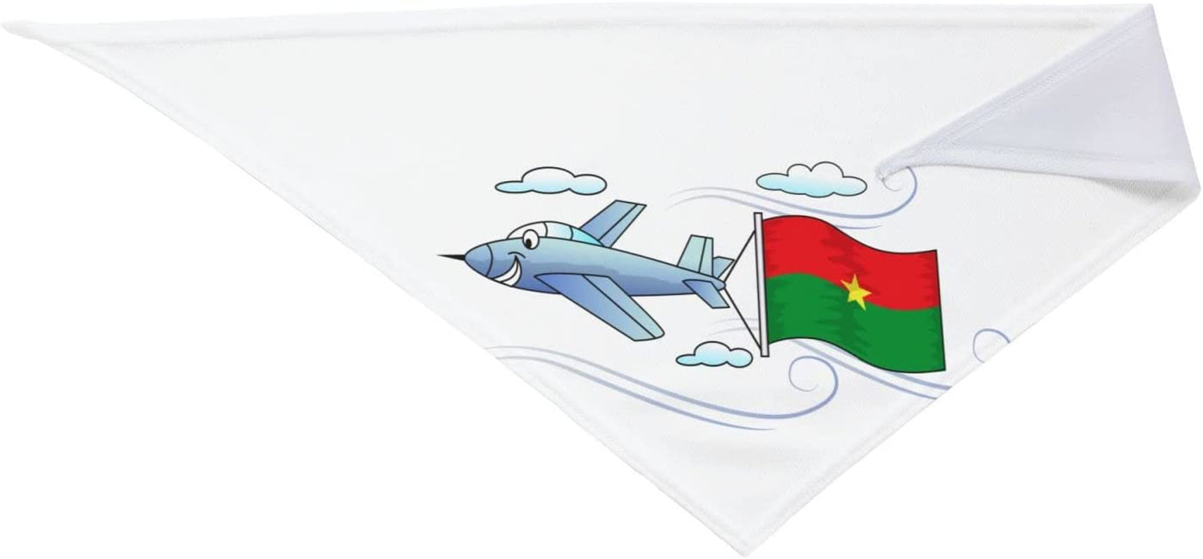 Airplane with Burkina Flag Pet Dog and Cat Decorative Triangle Scarf,Dog Bandana,Breathable and Stain Resistant. Animals & Pet Supplies > Pet Supplies > Dog Supplies > Dog Apparel ZALTAS   