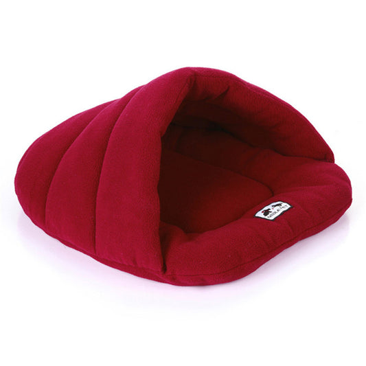 Pet Tent Cave Bed for Small Medium Cats Dogs Pets Sleeping Bag Thick Fleece Warm Slipper Dog Bed for Cat Puppy (Red) Animals & Pet Supplies > Pet Supplies > Cat Supplies > Cat Beds Topboutique   