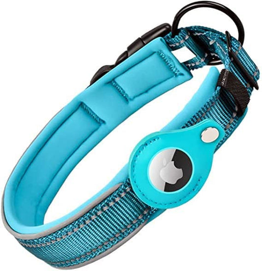 Reflective Airtag Dog Collar, Safe Paws Airtag Dog Collar Holder Adjustable Air Tag Dog Collar Holder Fits Small Medium and Large Dogs Quickly Locate Your Dog Electronics > GPS Accessories > GPS Cases ODGYMFREE Blue XL 