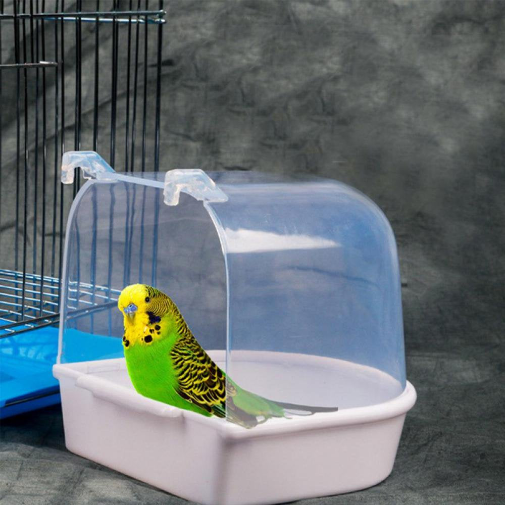 Summark Parrot Bath Box Bird Cage Accessory Supplies Hanging Transparent Bathing Tub for Birds Animals & Pet Supplies > Pet Supplies > Bird Supplies > Bird Cage Accessories Sunmark   