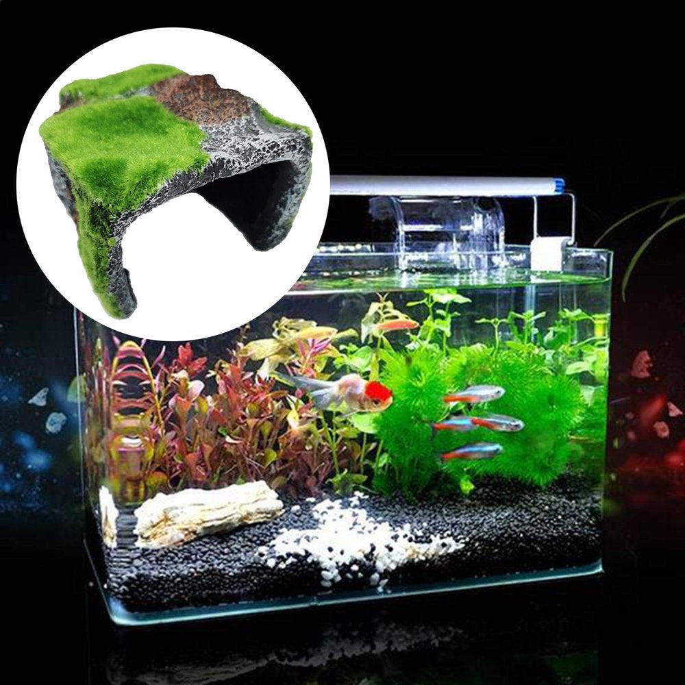 Reptile Hiding Cave Resin Material Natural Hideout for Reptiles Small Lizards Turtles Bearded Dragon Tortois Amphibians Fish Pet Supplies - B B Animals & Pet Supplies > Pet Supplies > Small Animal Supplies > Small Animal Habitat Accessories perfk   