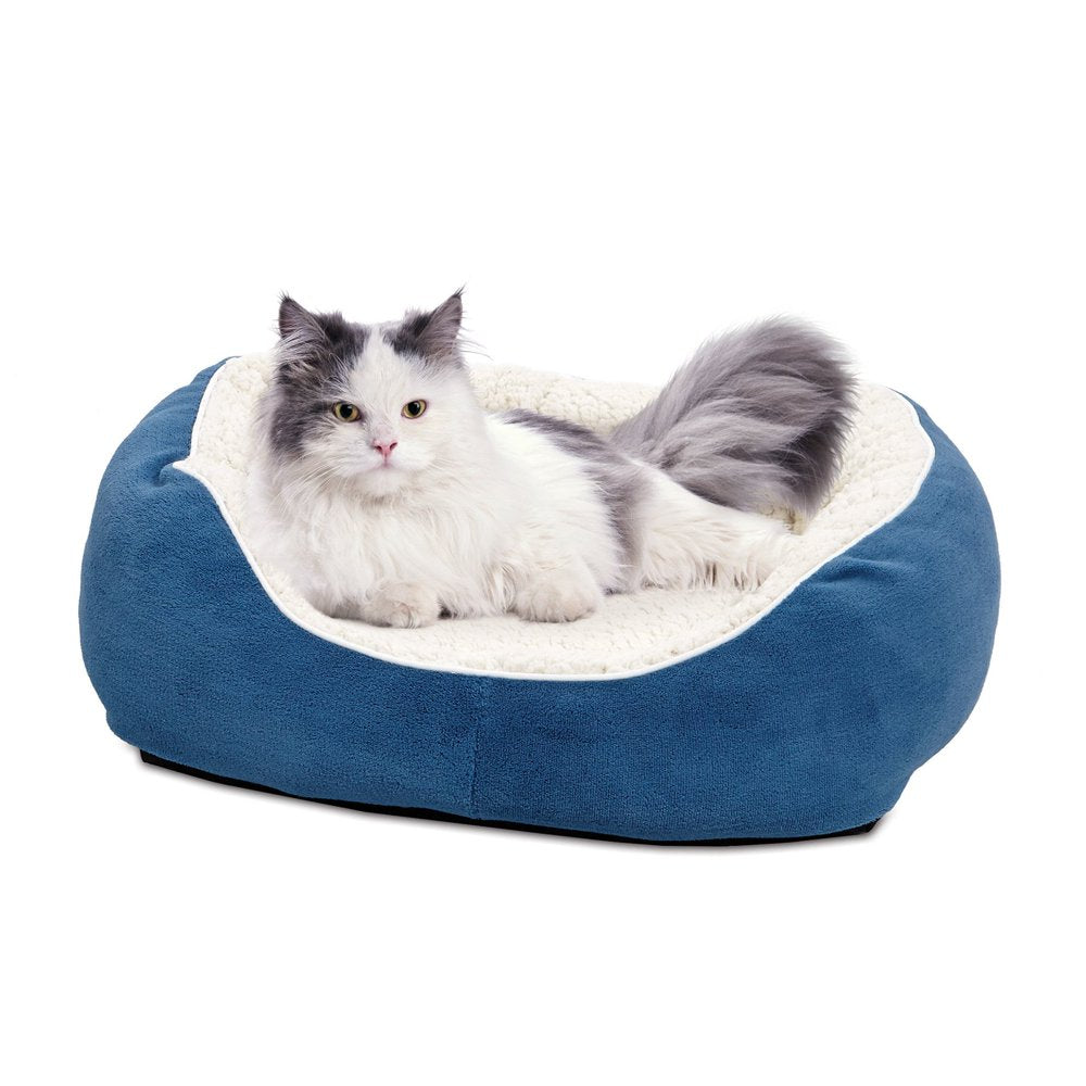 Overstuffed Micro-Terry Cuddle Pet Bed for Small Dogs & Cats, Blue Animals & Pet Supplies > Pet Supplies > Cat Supplies > Cat Beds Mid-west Metal Products Co Inc   