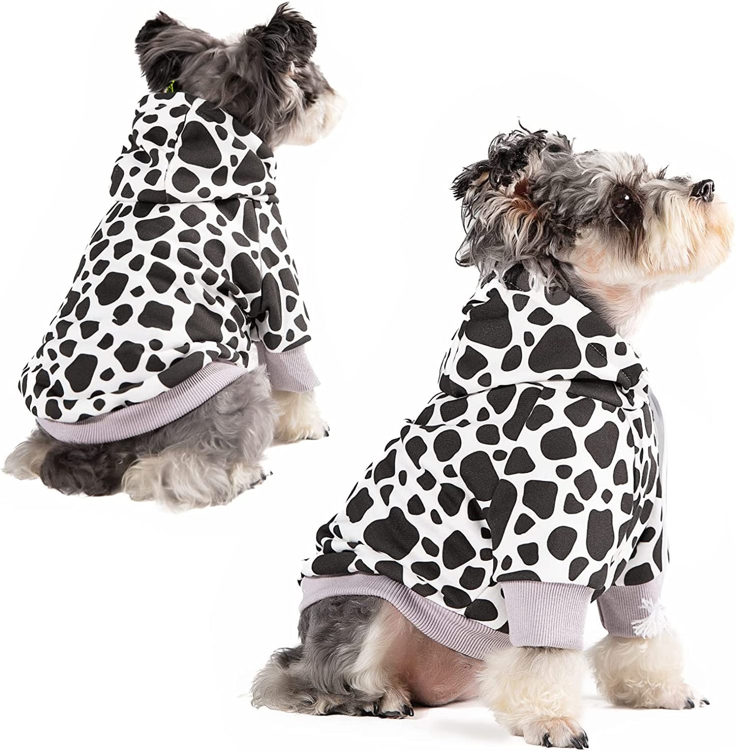 Furryilla Leopard Pink Puppy Chihuahua Dog Hoodies for Small Dogs Girl and Boy, Dog Cotton Hoodie Sweatshirt Fleece Sweater Winter Coat with Hat, XS Dog Clothes Girl, Cat Hoodie(Xs Pink) Animals & Pet Supplies > Pet Supplies > Dog Supplies > Dog Apparel Furryilla Cow Dog Hoodie Large 