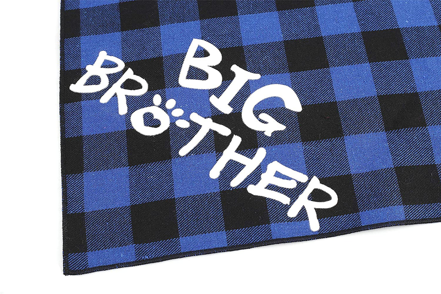 JPB Big Brother Dog Bandana,Buffalo Plaid Pet Pregnancy Announcement Scarf Animals & Pet Supplies > Pet Supplies > Dog Supplies > Dog Apparel JPB   