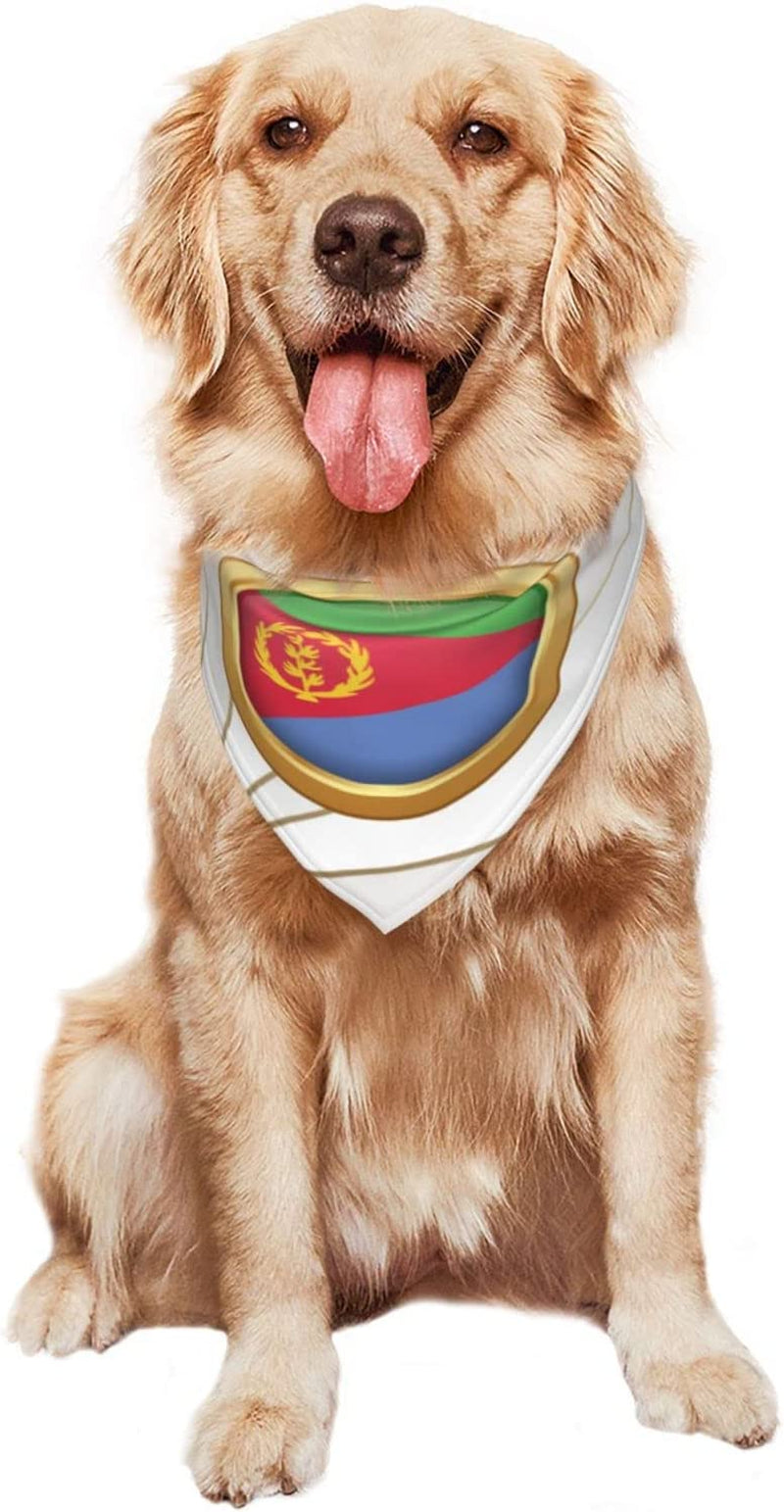 Golden Disc Eritrea Flag Pet Dog and Cat Decorative Triangle Scarf,Dog Bandana,Breathable and Stain Resistant. Animals & Pet Supplies > Pet Supplies > Dog Supplies > Dog Apparel ZALTAS   