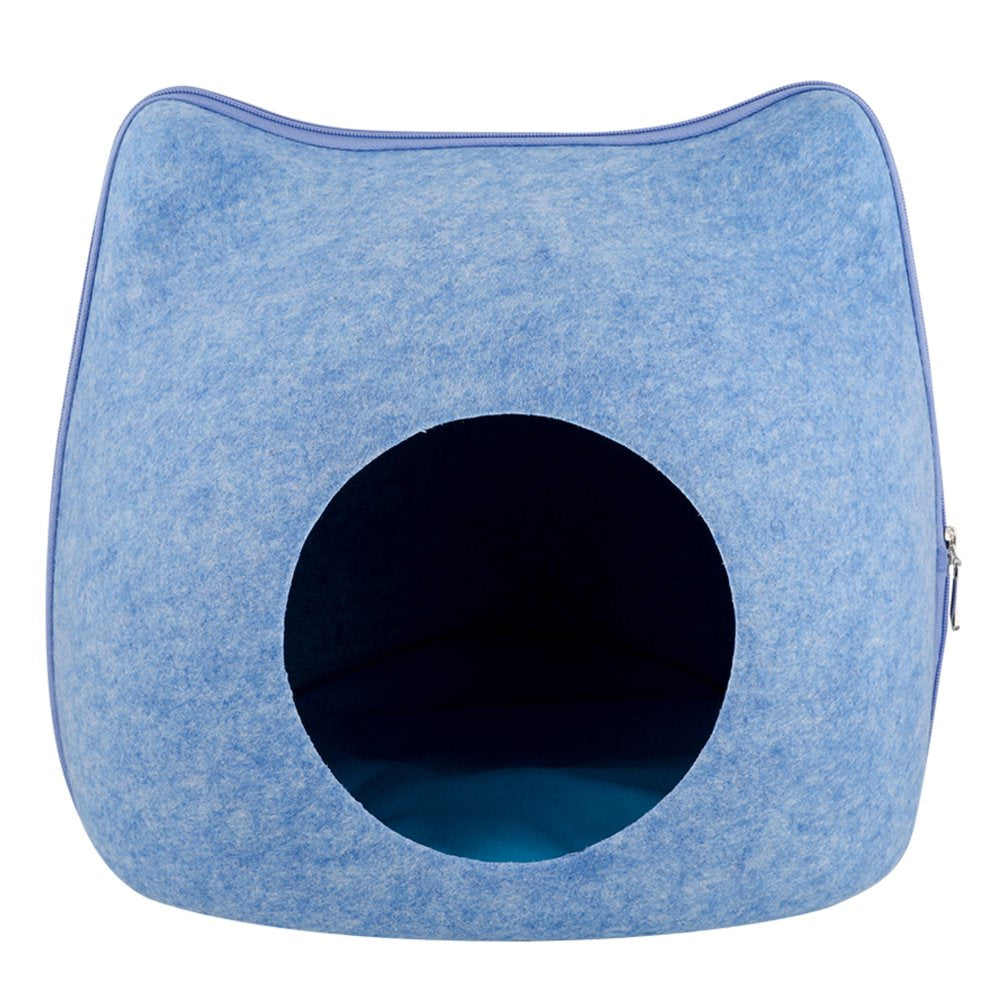 Cat Pet Cave Cat Cave Bed Cat Bed for Cats Kittens Pets Animals & Pet Supplies > Pet Supplies > Cat Supplies > Cat Beds Tickas Blue  