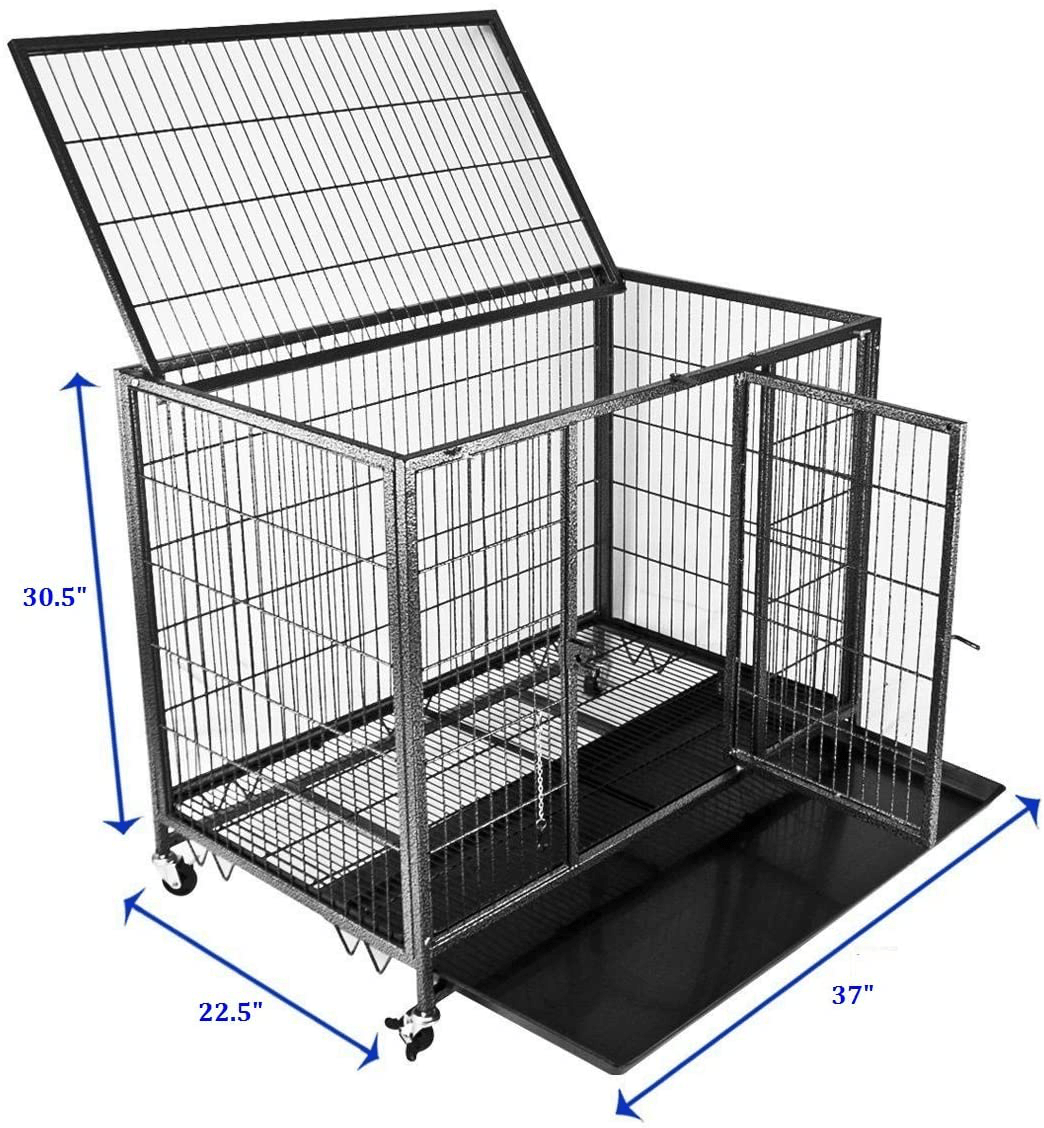 Dog kennel with clearance floor grid