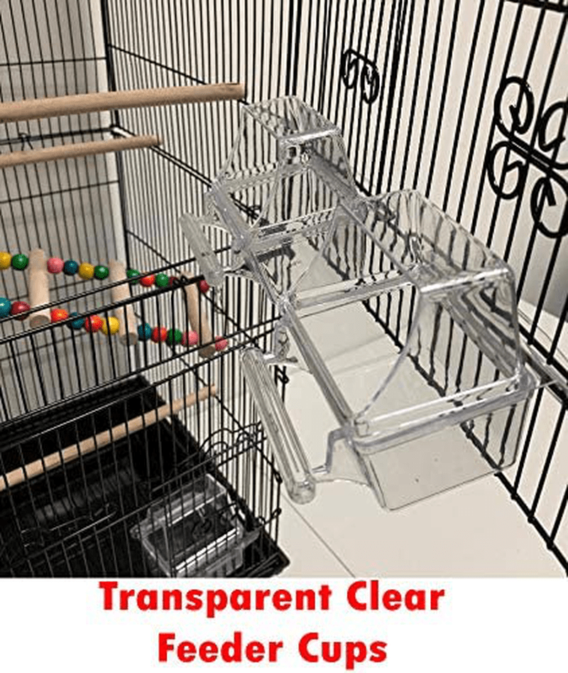 37-Inch Portable Hanging Medium Flight Bird Cage for Cockatiel Sun Quaker Parakeet Green Cheek Conure Parrotlet Finch Canary Budgie Lovebird Small Parrot Travel Bird Cage Animals & Pet Supplies > Pet Supplies > Bird Supplies > Bird Cages & Stands Mcage   