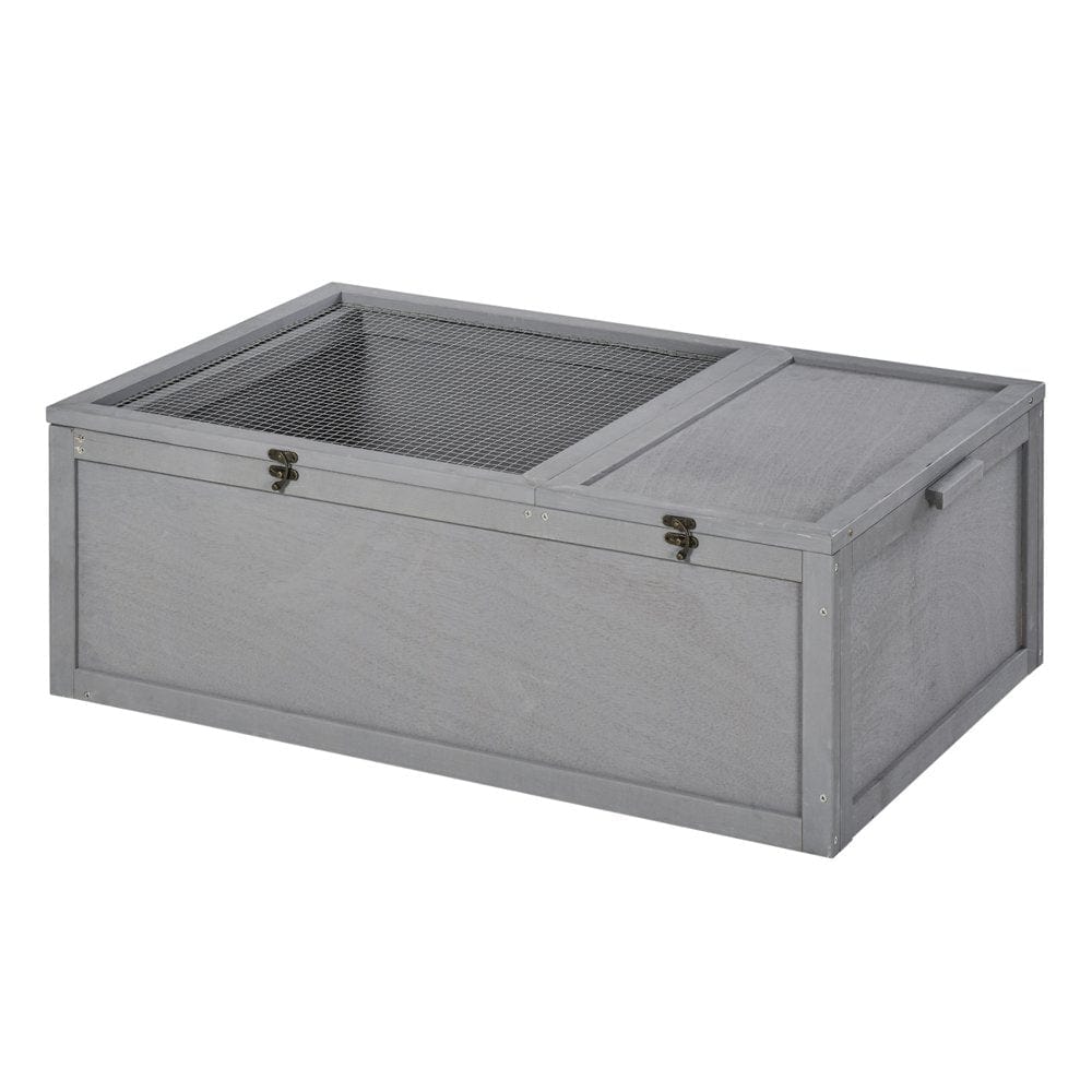 37”L Wood Tortoise House Turtle Habitat, Indoor Tortoises Enclosure for Small Animals, Outdoor Reptile Cage Animals & Pet Supplies > Pet Supplies > Small Animal Supplies > Small Animal Habitats & Cages Dcenta   