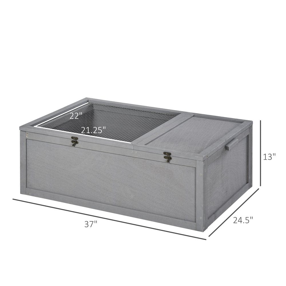 37”L Wood Tortoise House Turtle Habitat, Indoor Tortoises Enclosure for Small Animals, Outdoor Reptile Cage Animals & Pet Supplies > Pet Supplies > Small Animal Supplies > Small Animal Habitats & Cages Dcenta   