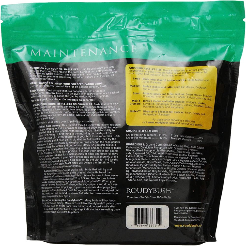 Roudybush Daily Maintenance Bird Food, Medium, 44-Ounce Animals & Pet Supplies > Pet Supplies > Bird Supplies > Bird Food Roudybush   