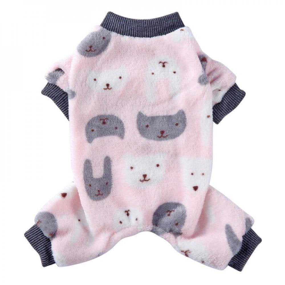 Sweetcandy Pet Pajamas for Dogs Winter Dog Clothes Lovely Snowflake Soft Fleece Pajamas for Small Medium Dogs Puppy Warm Dog Clothing 4-Legged Coat Apparel Costume Animals & Pet Supplies > Pet Supplies > Dog Supplies > Dog Apparel SweetCandy L Gray 