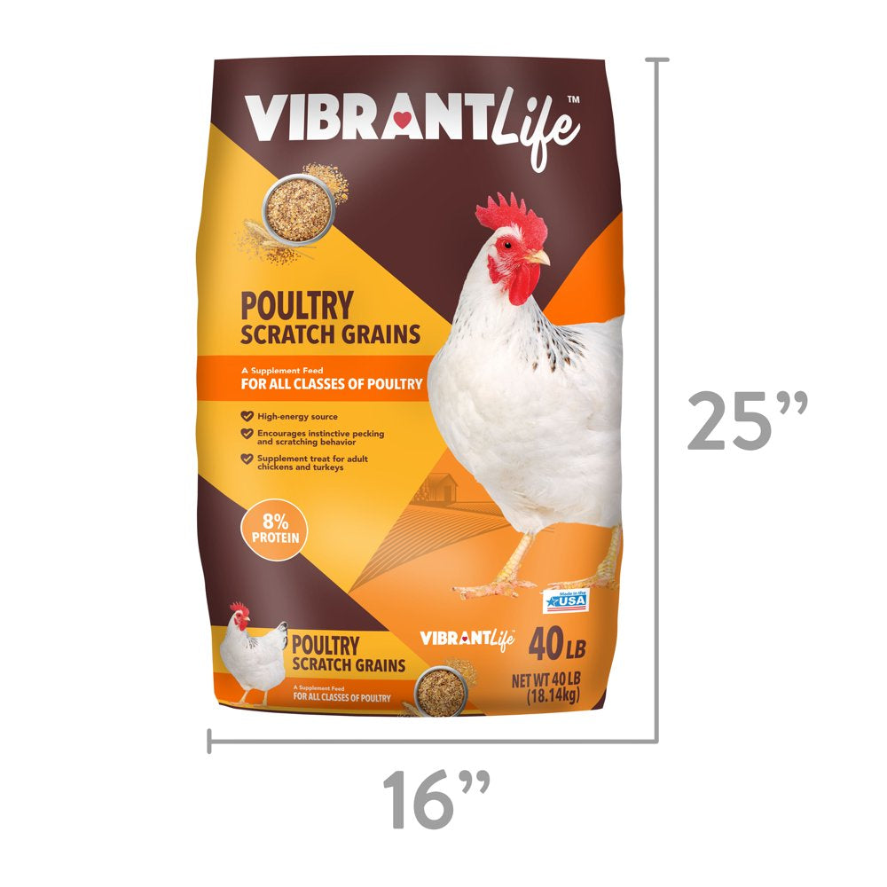 Vibrant Life Poultry Scratch Grains, 40 Lb Animals & Pet Supplies > Pet Supplies > Bird Supplies > Bird Food Wal-Mart Stores, Inc.   
