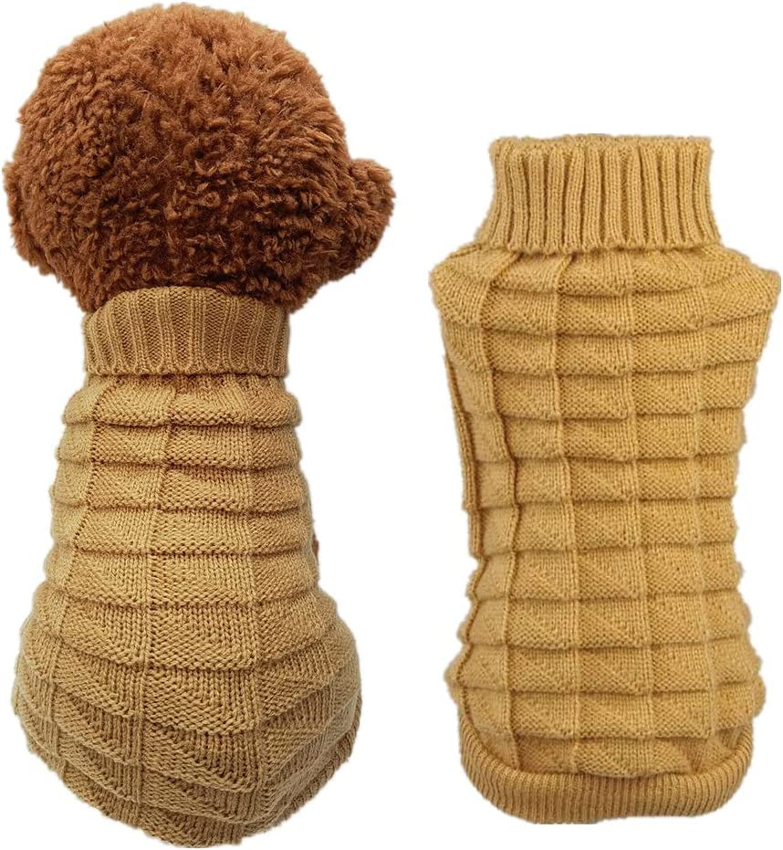 Knitted Braid Plait Turtleneck Sweater Knitwear Outwear for Dogs & Cats (Pink, L) Animals & Pet Supplies > Pet Supplies > Dog Supplies > Dog Apparel Wiz BBQT Orange Medium 