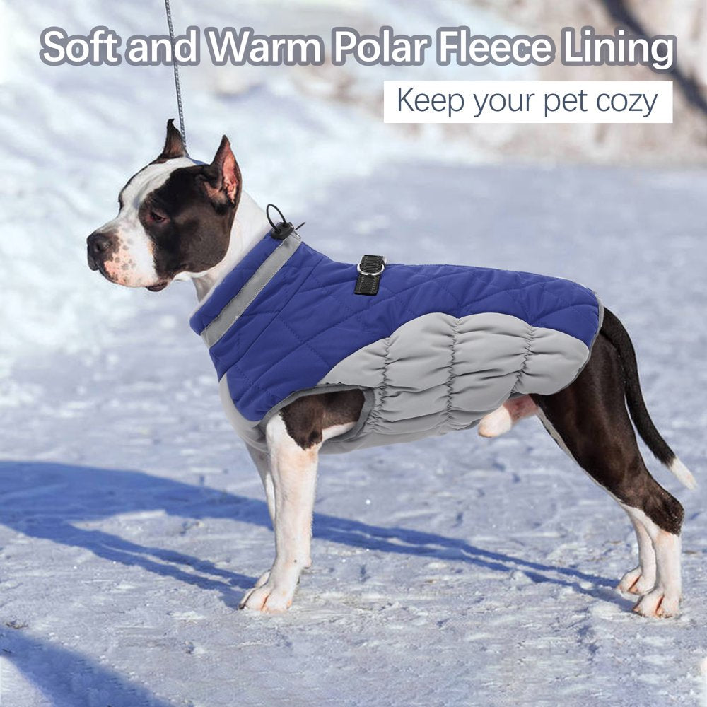 ROZKITCH Padded Vest Dog Winter Coat Windproof Reflective Cold Weather Dog Jacket Comfortable Dog Apparel for Cold Weather Snowproof Vest Padded for Small Medium Large Dogs Animals & Pet Supplies > Pet Supplies > Dog Supplies > Dog Apparel ROZKITCH   