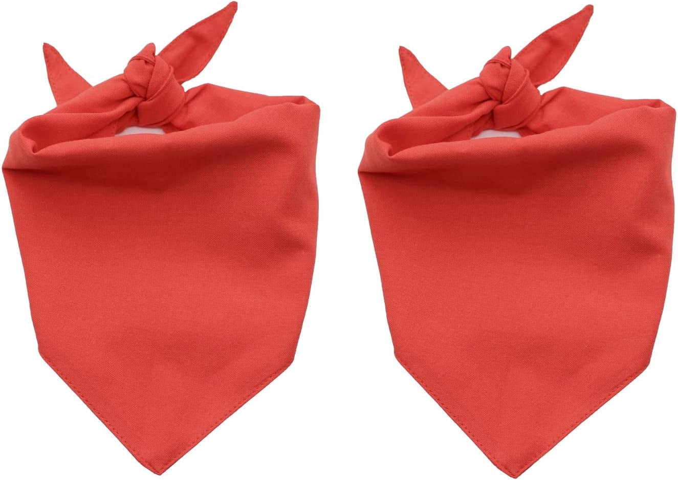 Eechicspace Plain Dog Bandana Blank Scarf Black Cotton for Small Medium Large Dogs 2 Pack Animals & Pet Supplies > Pet Supplies > Dog Supplies > Dog Apparel EechicSpace Red Large (Pack of 2) 