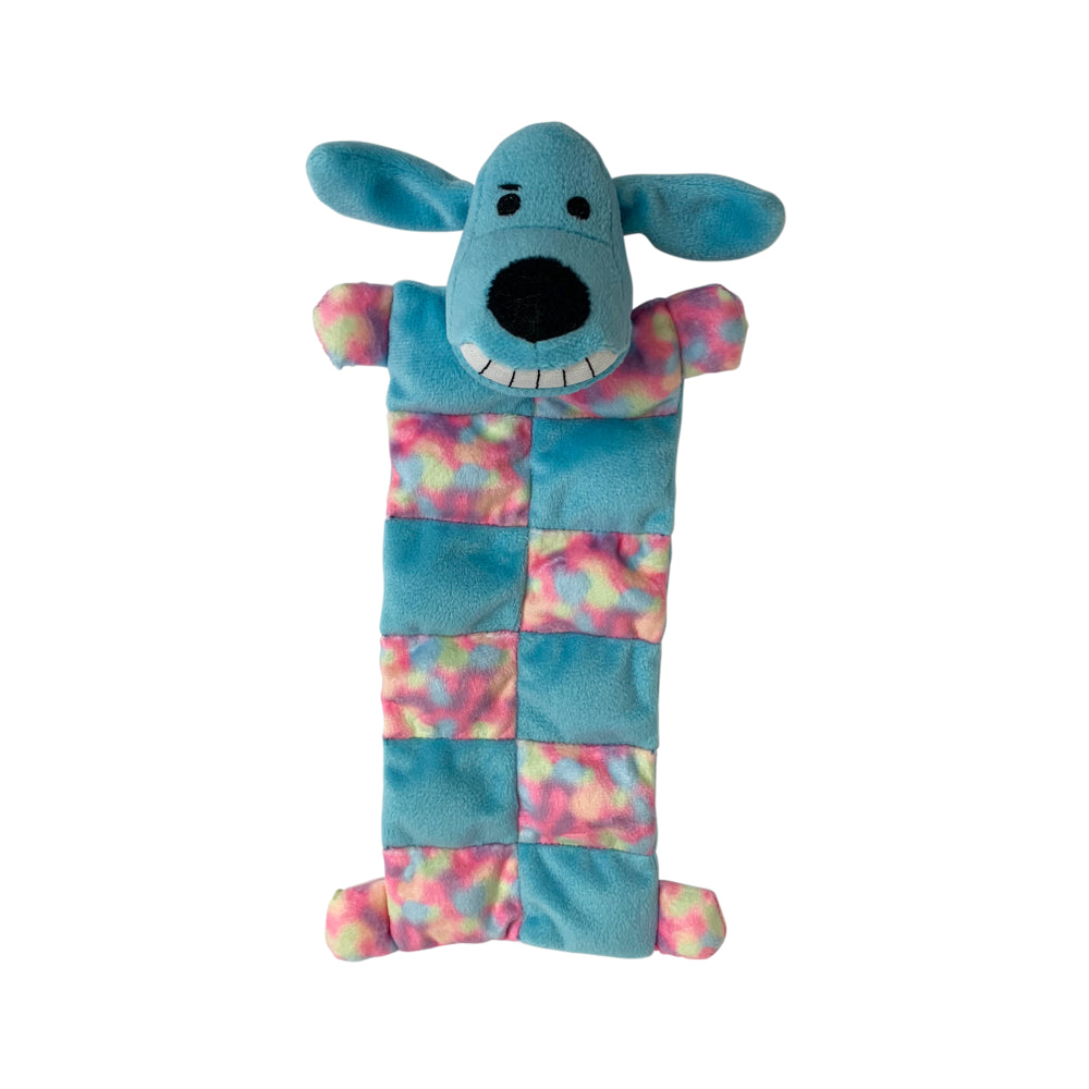 Multipet Smiling Loofa Dog Squeaker Mat Dog Toy, 12 Inches Long, Contains 13 Squeakers, Swirl Pattern Animals & Pet Supplies > Pet Supplies > Dog Supplies > Dog Toys Multipet International   