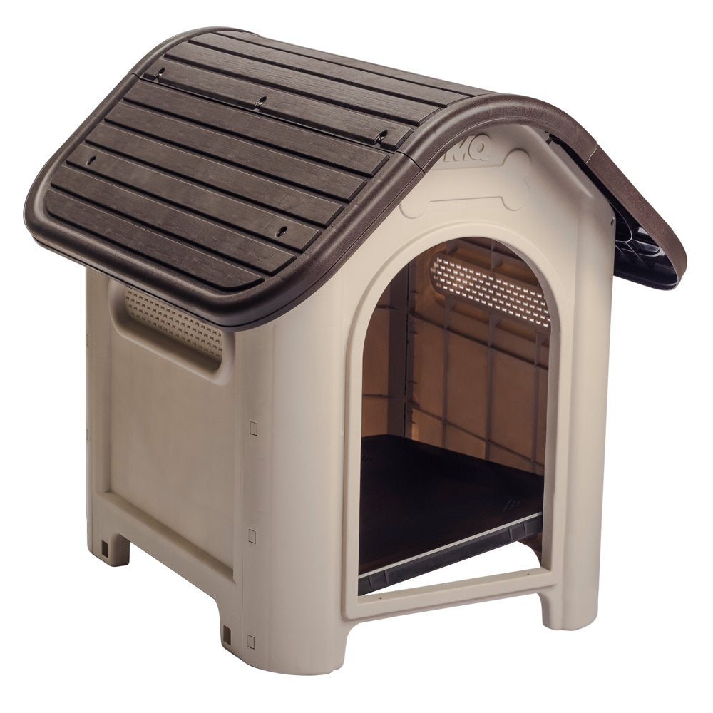 MQ Dog House with Bowl for Small Medium and Breeds, Espresso, Beige Animals & Pet Supplies > Pet Supplies > Dog Supplies > Dog Houses Inval   