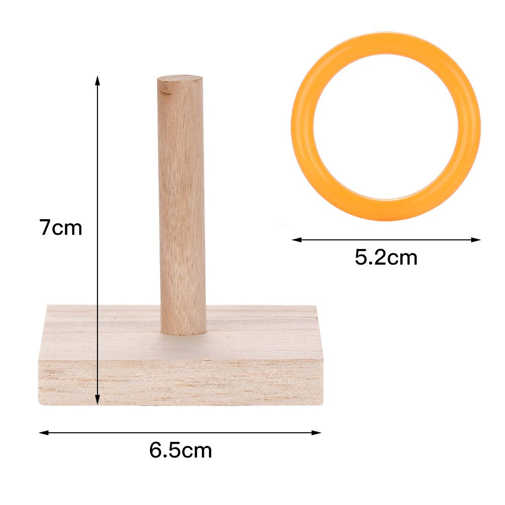 Bird Wooden Platform Plastic Ring Tabletop Toys Intelligence Development Chew Puzzle Toy Pet Bird Supplies for Parrots Parakeets Budgie Australian Parrot Small Birds Animals & Pet Supplies > Pet Supplies > Bird Supplies > Bird Toys Firlar   