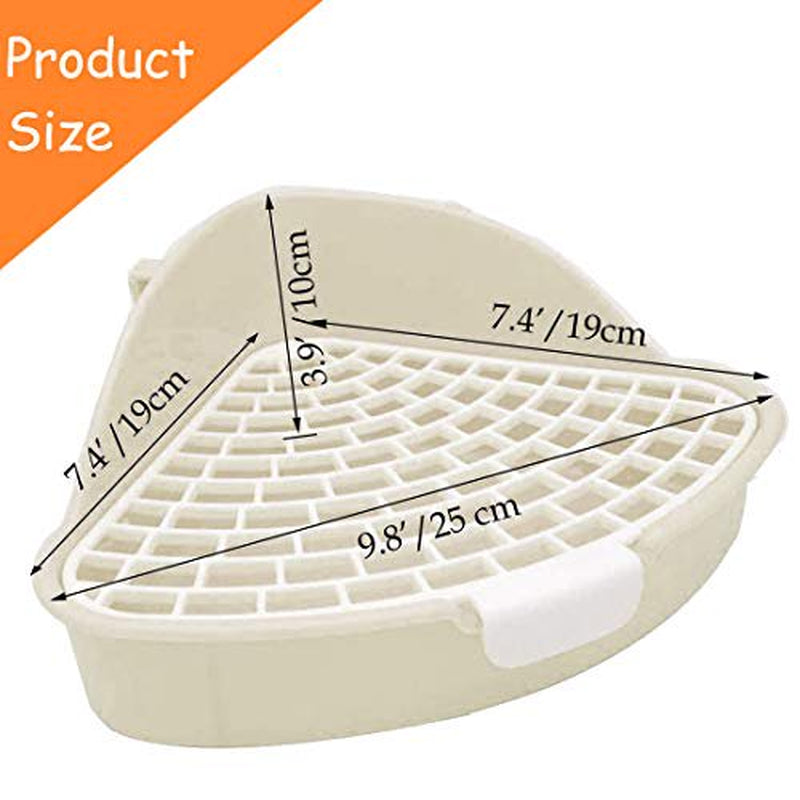 Hamiledyi Bunny Litter Pet Toilet Potty Trainer Corner Pan Bedding Box for Small Animal Guinea Pig Ferret Hamster Dwarf Rabbit(White) Animals & Pet Supplies > Pet Supplies > Small Animal Supplies > Small Animal Bedding Hamiledyi   