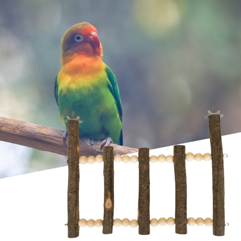 Bird Stand Bite Resistant Easy to Disassemble Various Angle Installation Natural Materials Climb and Play Perched Portable Pet Bird Parrot Wooden Ladder for Indoor Animals & Pet Supplies > Pet Supplies > Bird Supplies > Bird Ladders & Perches Minjieyu   