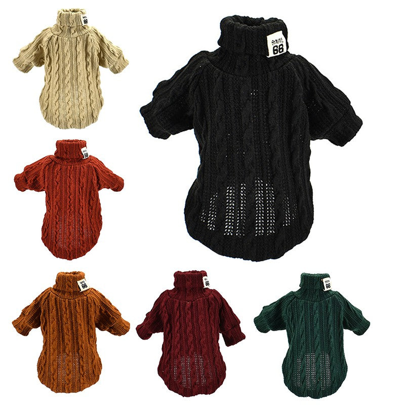 Pet Warm Coat Knit Sweater Winter Clothes Apparel