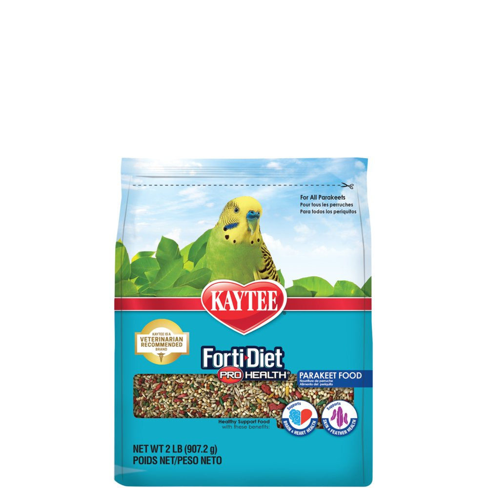 Kaytee Forti-Diet Pro Health Parakeet Pet Bird Food, 4 Lb Animals & Pet Supplies > Pet Supplies > Bird Supplies > Bird Food Central Garden and Pet 2 lbs  