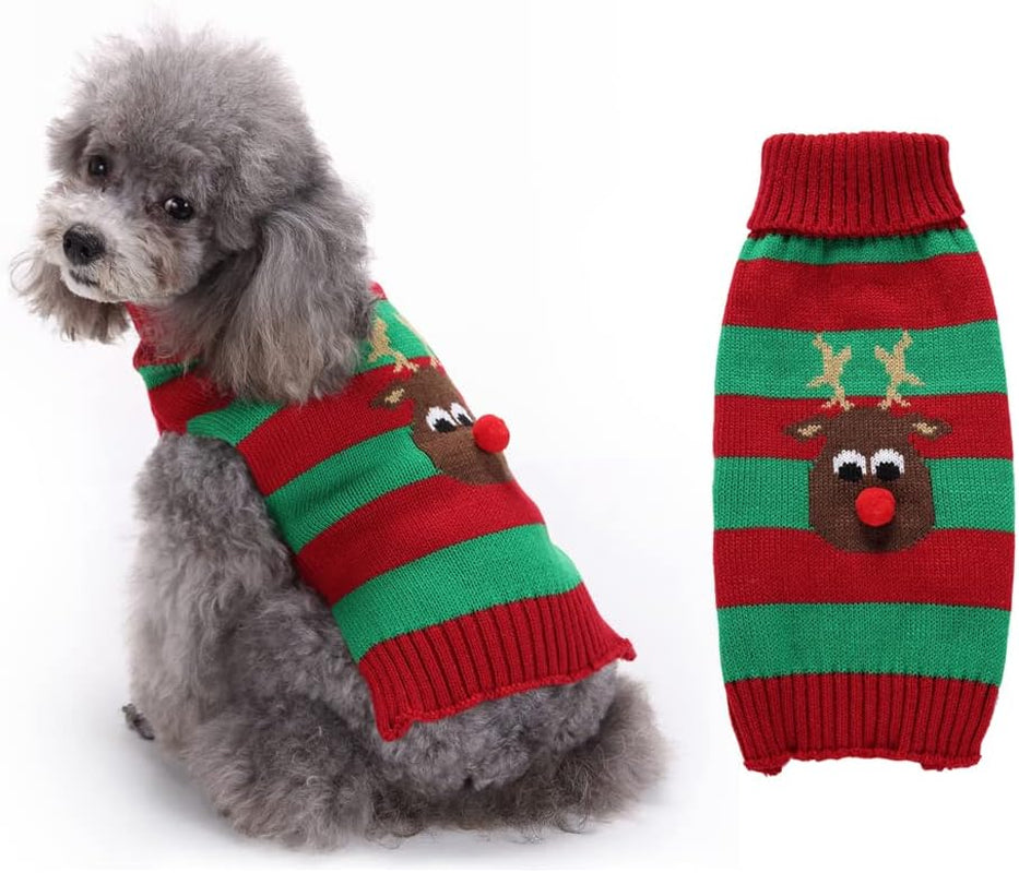 Dog Sweater Turtleneck Knitted,Dog Clothes for Small Medium Dog,Cute Dog Sweaters for Fall Winter，Warm and Soft Dog Sweater Animals & Pet Supplies > Pet Supplies > Dog Supplies > Dog Apparel KINGLEA green X-Large 