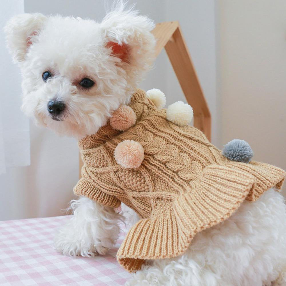 Dogs Sweater Dress with Bowtie Checkered Winter Sweater Clothes Apparel for Small Puppy Chihuahua Corgi Pink S Animals & Pet Supplies > Pet Supplies > Dog Supplies > Dog Apparel PATIO_PEACE_INC XS Green 